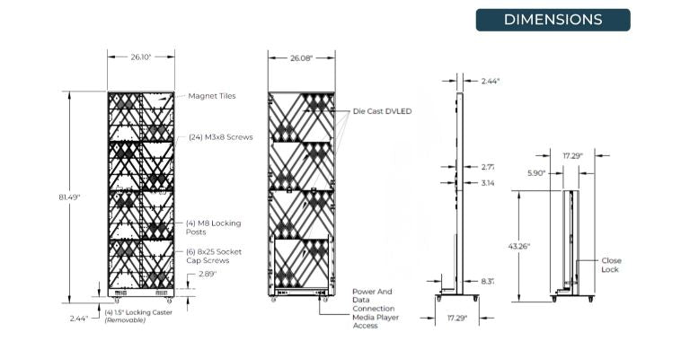 Self-Standing Expanding Digital Poster (2 Units)