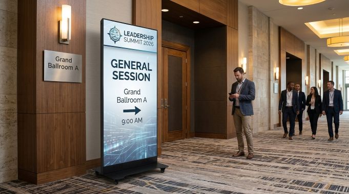 Self-Standing Expanding Digital Poster (2 Units)